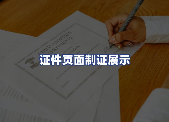 证件页面制证展示